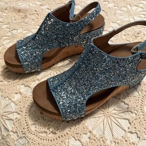 Corkys blue bling sandals size 9